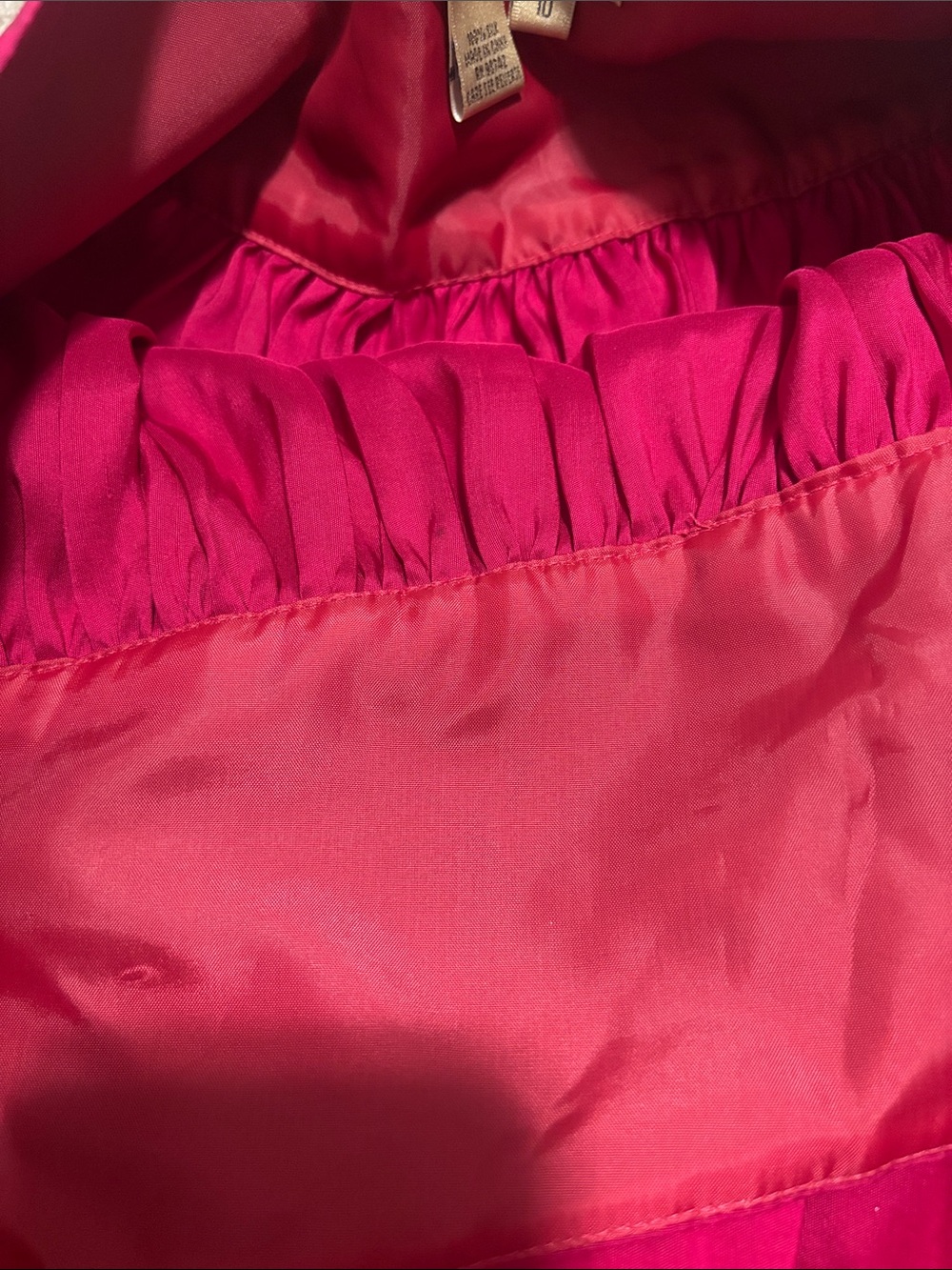 Transitions Vintage Silk Midi Dirndl Skirt EUC Fuchsia. Size 10 - Picture 7 of 9